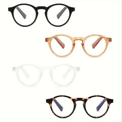 Retro Light Blocking Reading Glasses UV Filter Computer Eyeglasses Round Shape