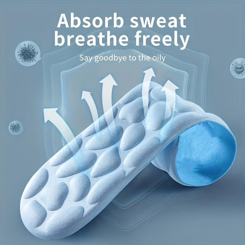 1pair 4D Shock Absorption Flexible Insole Memory Foam Insole Pad