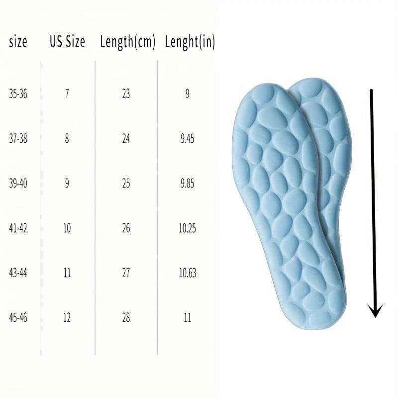 1pair 4D Shock Absorption Flexible Insole Memory Foam Insole Pad