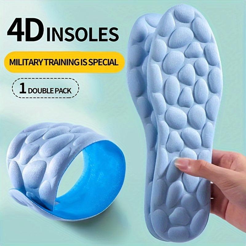1pair 4D Shock Absorption Flexible Insole Memory Foam Insole Pad