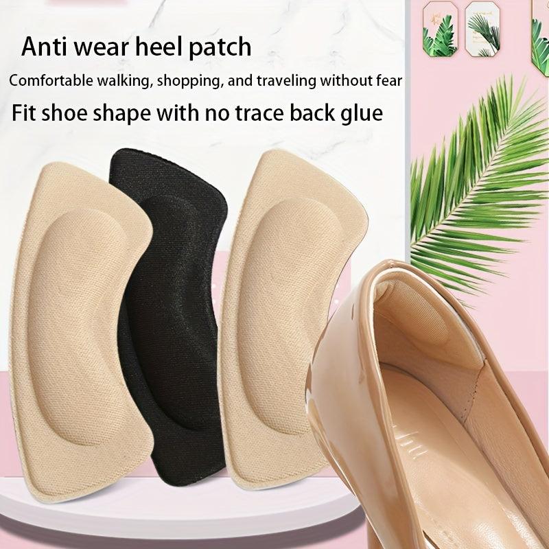 2pcs Thickened Heel Stickers Anti Slip Shoe Back Pads Women's Half Size Pad