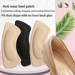 2pcs Thickened Heel Stickers Anti Slip Shoe Back Pads Women's Half Size Pad