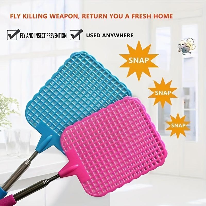 Creative Retractable Fly Swatter Long Handle Plastic Fly Swatter
