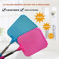 Creative Retractable Fly Swatter Long Handle Plastic Fly Swatter