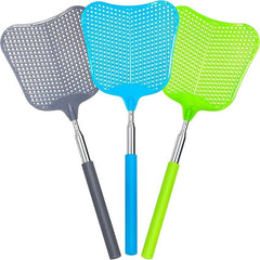 Retractable Stainless Steel Fly Swatter TPR Handle Manual Mosquito Repellent