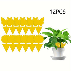 12pcs Sticky Fruit Fly Trap Yellow Sticky Bug Insect Killer Indoor Outdoor