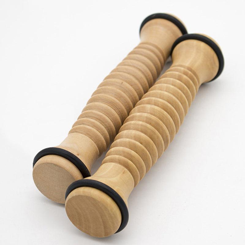 Wood Foot Massage Roller Plantar Fasciitis Relief Deep Tissue Massage Tool