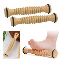 Wood Foot Massage Roller Plantar Fasciitis Relief Deep Tissue Massage Tool