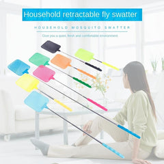 Telescopic Mini Fly Swatter Folding Rod Plastic Repellent