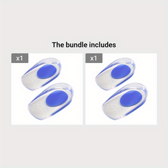 2Pcs Silicone Heel Cushion for Plantar Fasciitis Relief