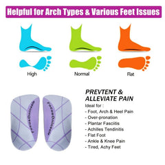 High Arch Support Orthotic Insoles for Flat Feet & Over Pronation