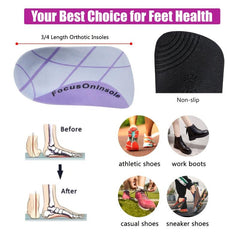 High Arch Support Orthotic Insoles for Flat Feet & Over Pronation