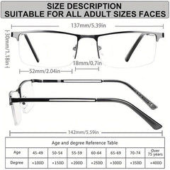 Light Blocking Reading Glasses for Men and Women - Metal Frame