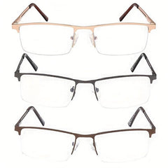 Light Blocking Reading Glasses for Men and Women - Metal Frame
