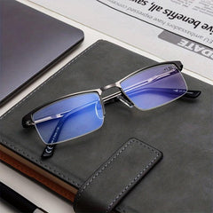 Light Blocking Reading Glasses for Men and Women - Metal Frame
