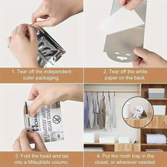 6pcs Pantry Moth Glue Trap Safe Non-Toxic Indoor Outdoor Insect Trap