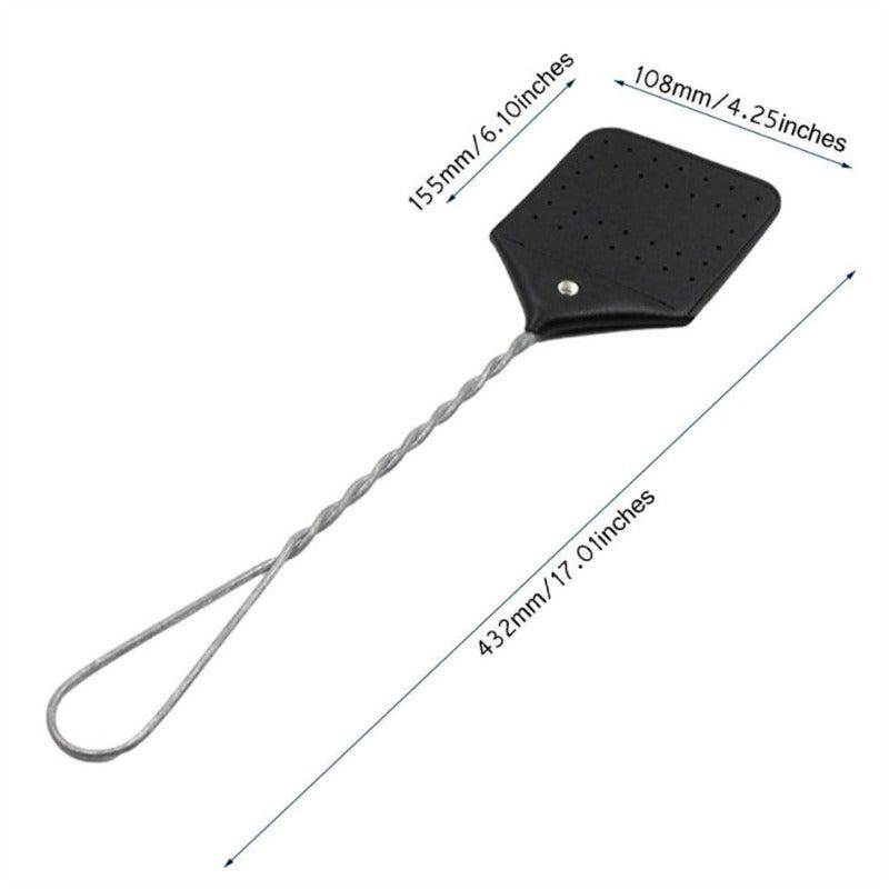 Sturdy Leather Fly Swatter Heavy Duty Fly Swatter Metal Handle