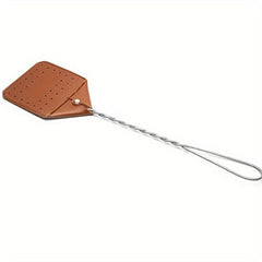 Sturdy Leather Fly Swatter Heavy Duty Fly Swatter Metal Handle