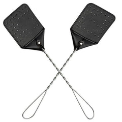 Sturdy Leather Fly Swatter Heavy Duty Fly Swatter Metal Handle
