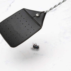 Sturdy Leather Fly Swatter Heavy Duty Fly Swatter Metal Handle