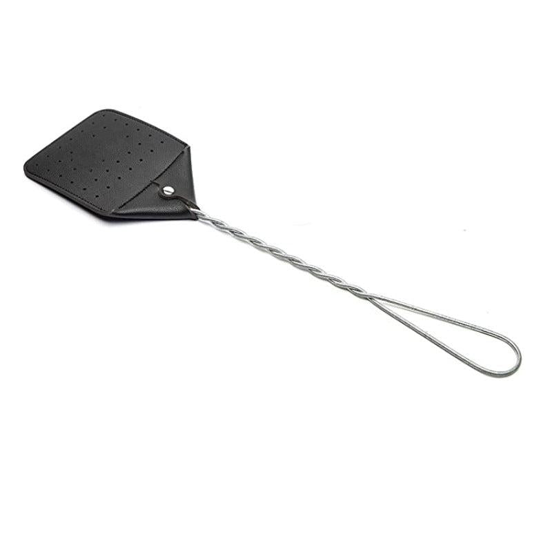 Sturdy Leather Fly Swatter Heavy Duty Fly Swatter Metal Handle