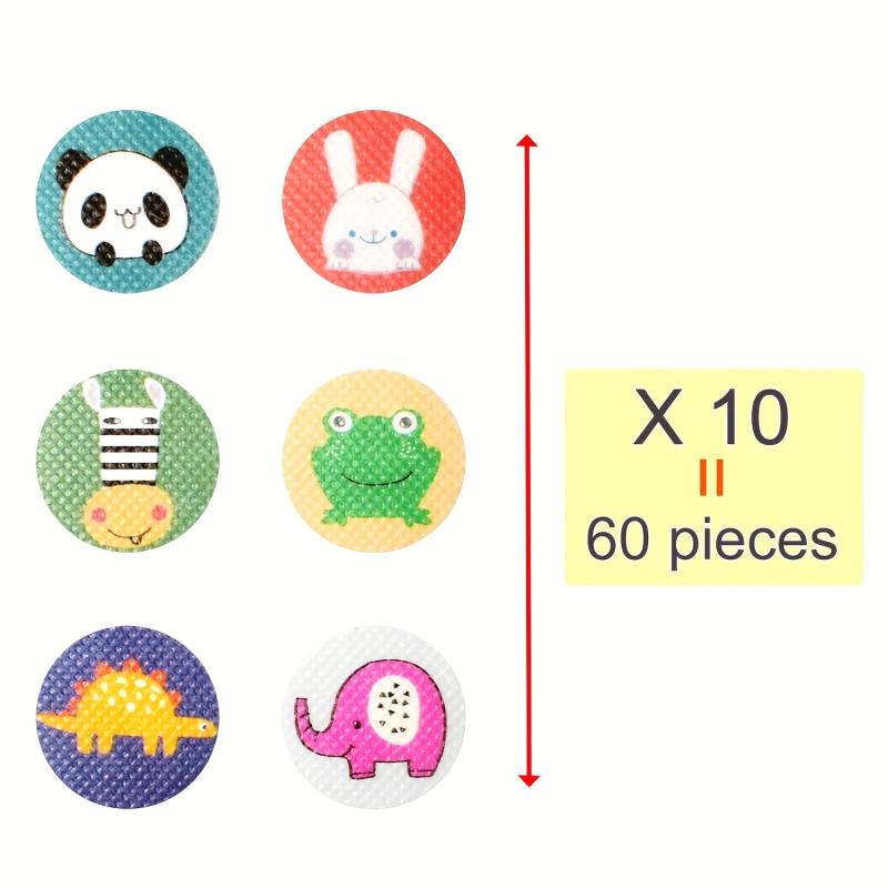 60pcs Mosquito Repellent Patch Stickers - Animal-Inspired Protection