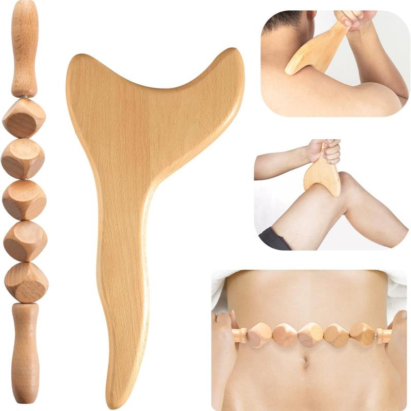 Wood Massage Tools For Body Shaping 3 in 1 Lymphatic Drainage Massager Set
