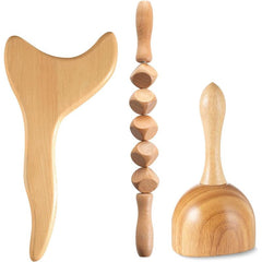 Wood Massage Tools For Body Shaping 3 in 1 Lymphatic Drainage Massager Set