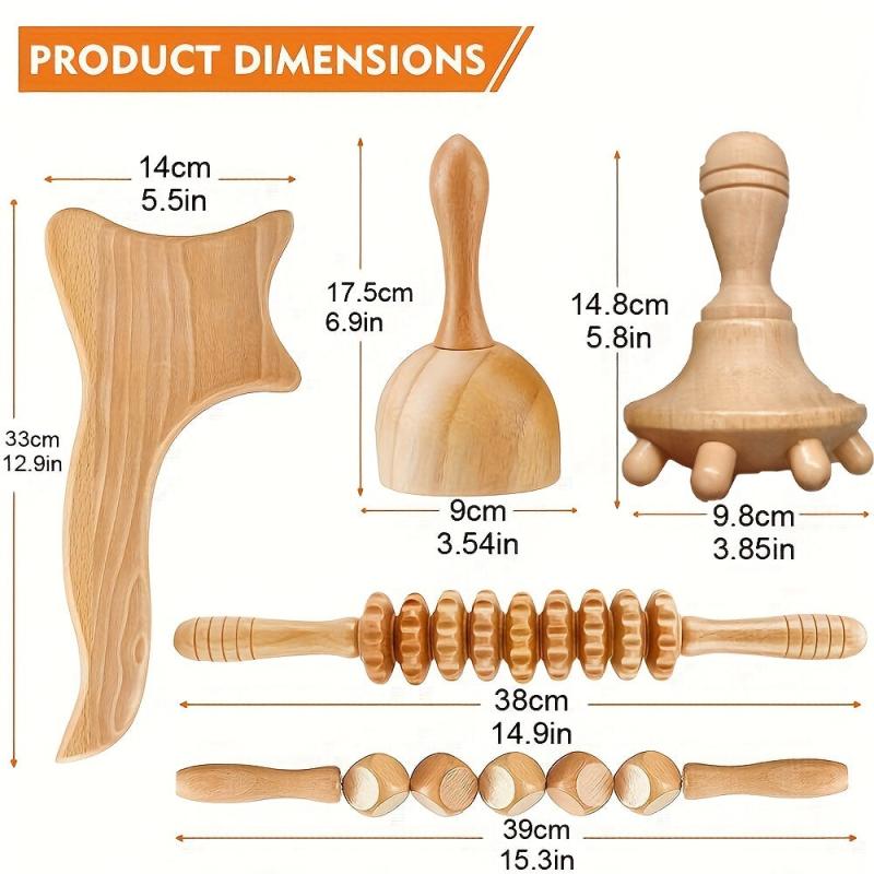 Wood Massage Tools For Body Shaping 3 in 1 Lymphatic Drainage Massager Set