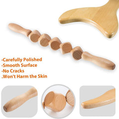 Wood Massage Tools For Body Shaping 3 in 1 Lymphatic Drainage Massager Set