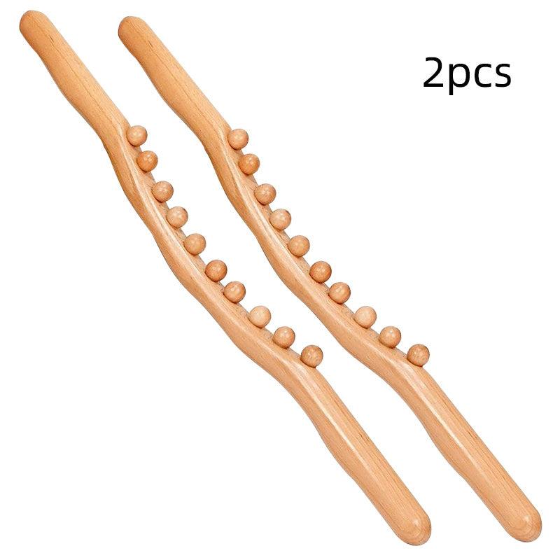 2pcs 10 Beads Muscle Stick Body Massage Sticks Tools for Muscle Recovery