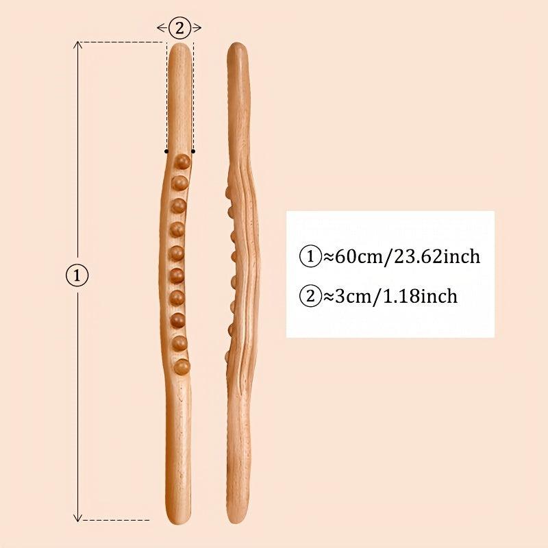 2pcs 10 Beads Muscle Stick Body Massage Sticks Tools for Muscle Recovery