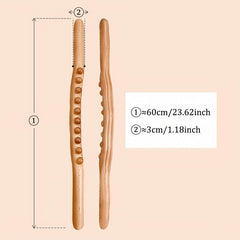 2pcs 10 Beads Muscle Stick Body Massage Sticks Tools for Muscle Recovery