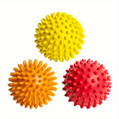 3pcs Spiky Massage Balls For Feet Back Hands Muscles - Firm, Medium, Soft