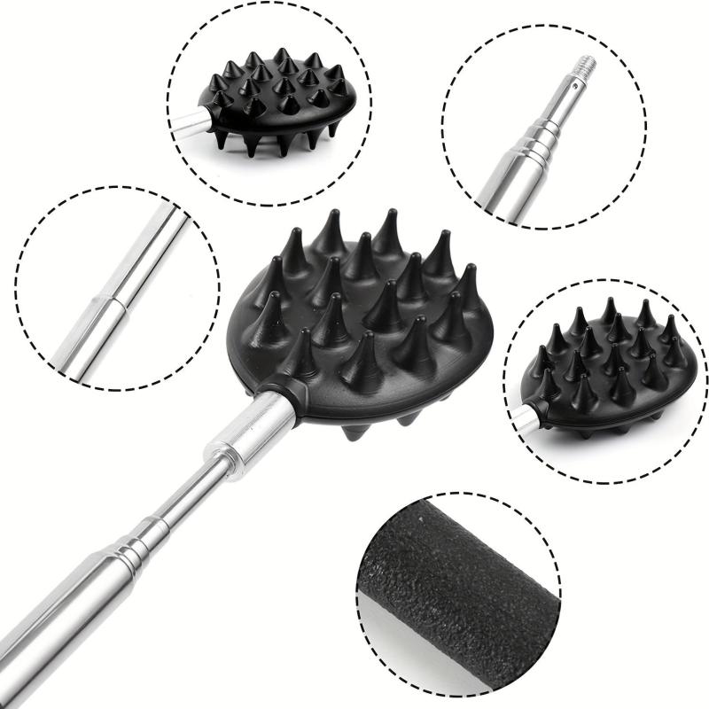 3pcs Telescopic Back Scratcher with 3 Detachable Heads