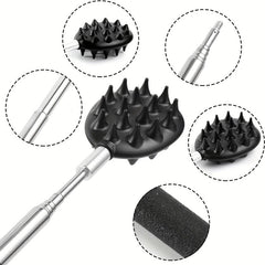 3pcs Telescopic Back Scratcher with 3 Detachable Heads