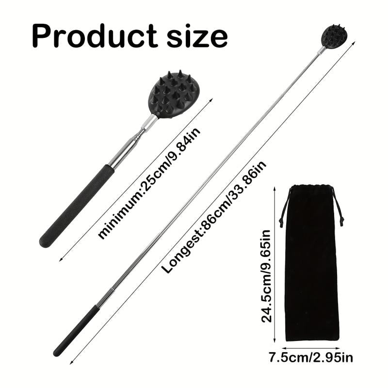 3pcs Telescopic Back Scratcher with 3 Detachable Heads