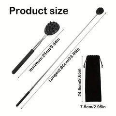 3pcs Telescopic Back Scratcher with 3 Detachable Heads