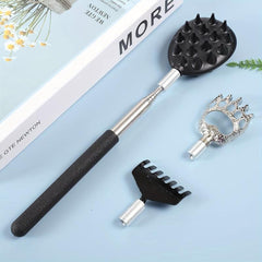 3pcs Telescopic Back Scratcher with 3 Detachable Heads