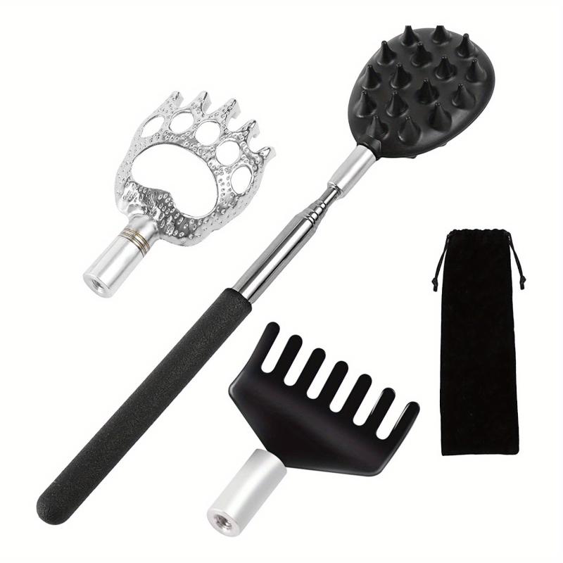 3pcs Telescopic Back Scratcher with 3 Detachable Heads