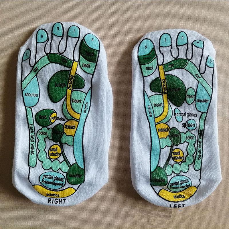 Illustrated Acupressure Socks Massage Socks with Massage Stick