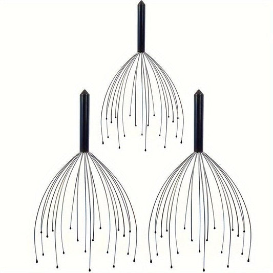 3pcs Head Massager Scratcher Handheld Scalp Massage Tingler For Deep Relaxation