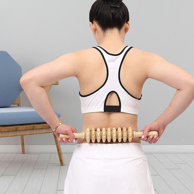 Wooden Massager Roller Trigger Body Self Muscle Massage Tool