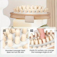 Wooden Hand Held Massager Natural Wood Head Scalp Massage Tool