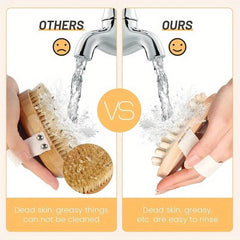 Wooden Hand Held Massager Natural Wood Head Scalp Massage Tool