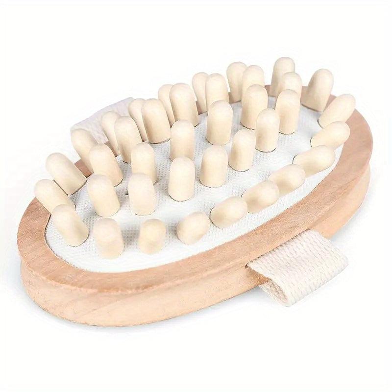 Wooden Hand Held Massager Natural Wood Head Scalp Massage Tool