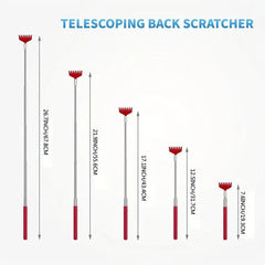Stainless Steel Telescopic Back Scratcher Soft Rubber Handle