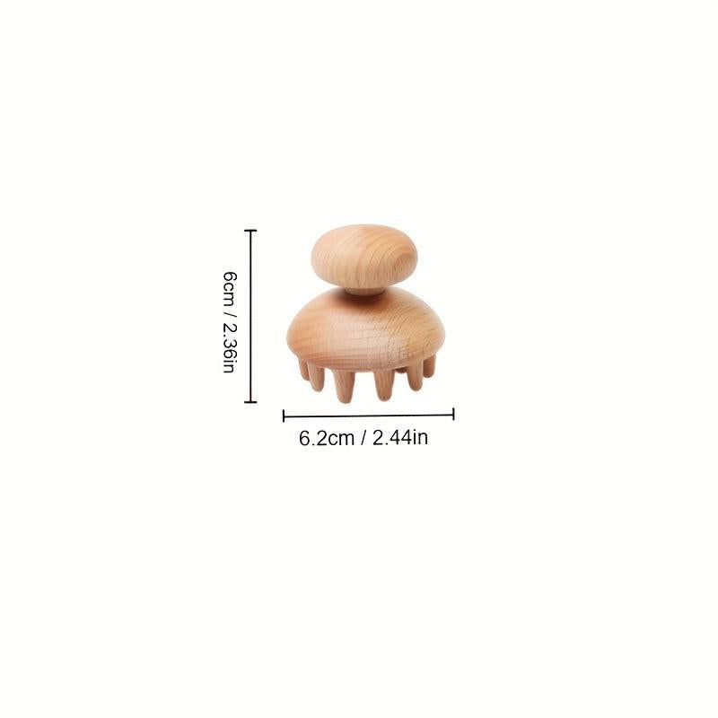 Wood Mushroom Shape Manual Massager Full Body Use