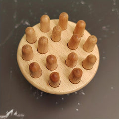 Wood Mushroom Shape Manual Massager Full Body Use