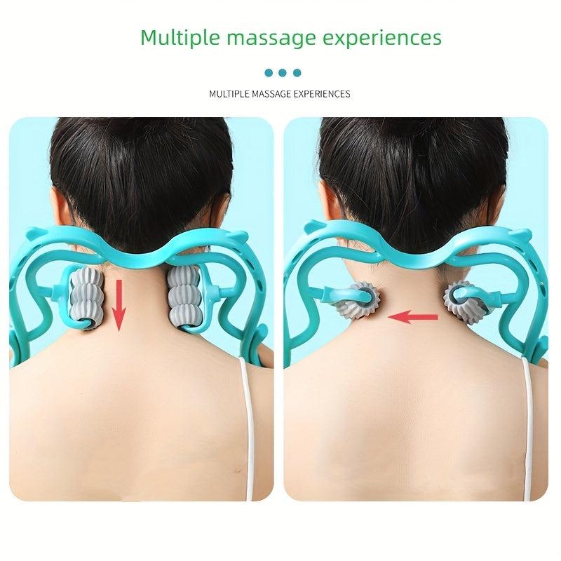 Portable Cervical Massager Kneading Rolling Ball Manual Neck Shoulder Massage